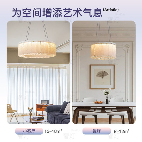 Sharedon Crystal Chandelier French-Style Living Room Light Luxury High-End Main Light for Hall Zhongshan Lighting Fixtures 2026 New Model