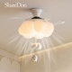 Sharedon Bedroom Fan Light, Ceiling-Mounted Dining Room Light with Integrated Fan, Invisible Led Room Light, New Cream Style