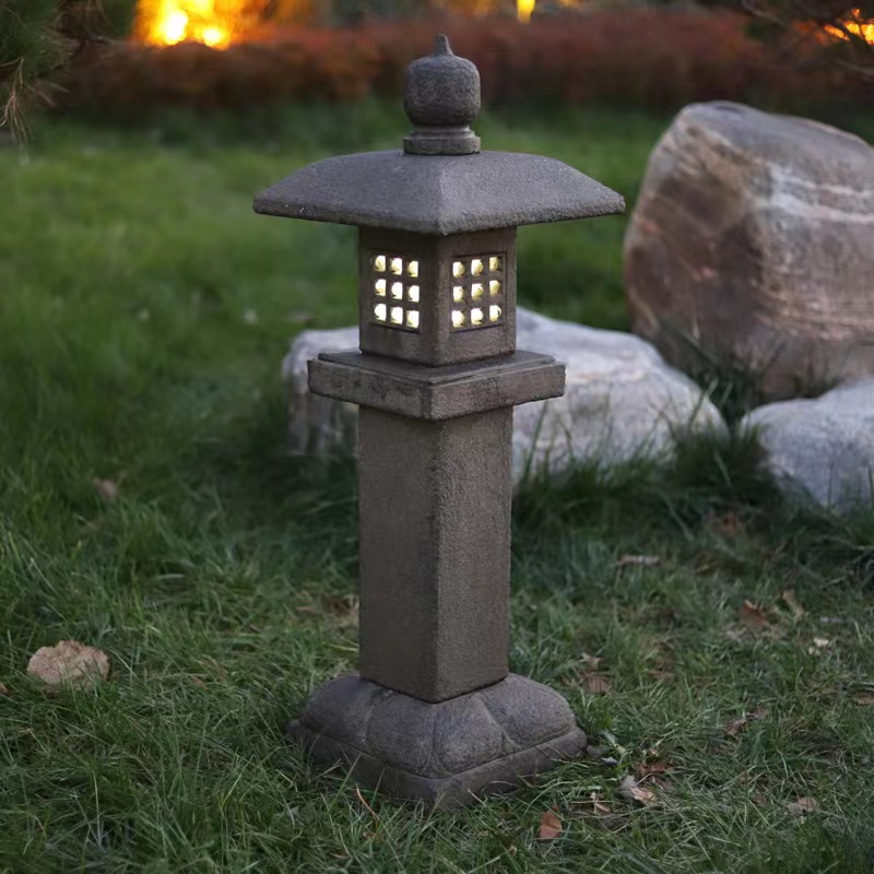 Bluestone Antique Outdoor Stone Lantern Calcium Stone Lamp Garden Landscape Decoration Stone Lamp New Chinese Style Japanese Garden Stone Lamp