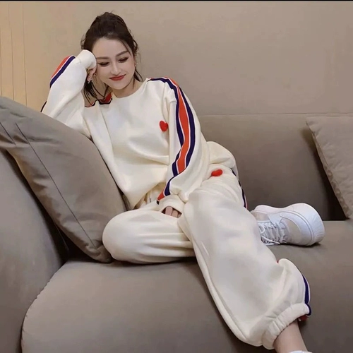 Спортивный костюм, комплект, утепленная толстовка, штаны, коллекция 2023, оверсайз