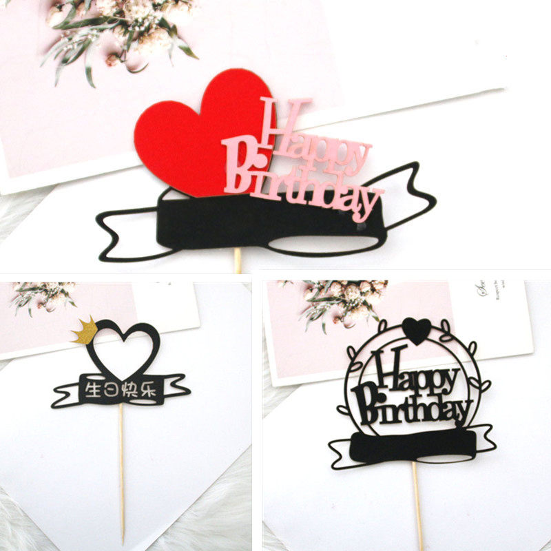 Birthday Cake Decoration FLAG CREATIVE BAKING HAPPY BIRTHDAY ENGLISH CARD HAPPY BIRTHDAY PLUGIN