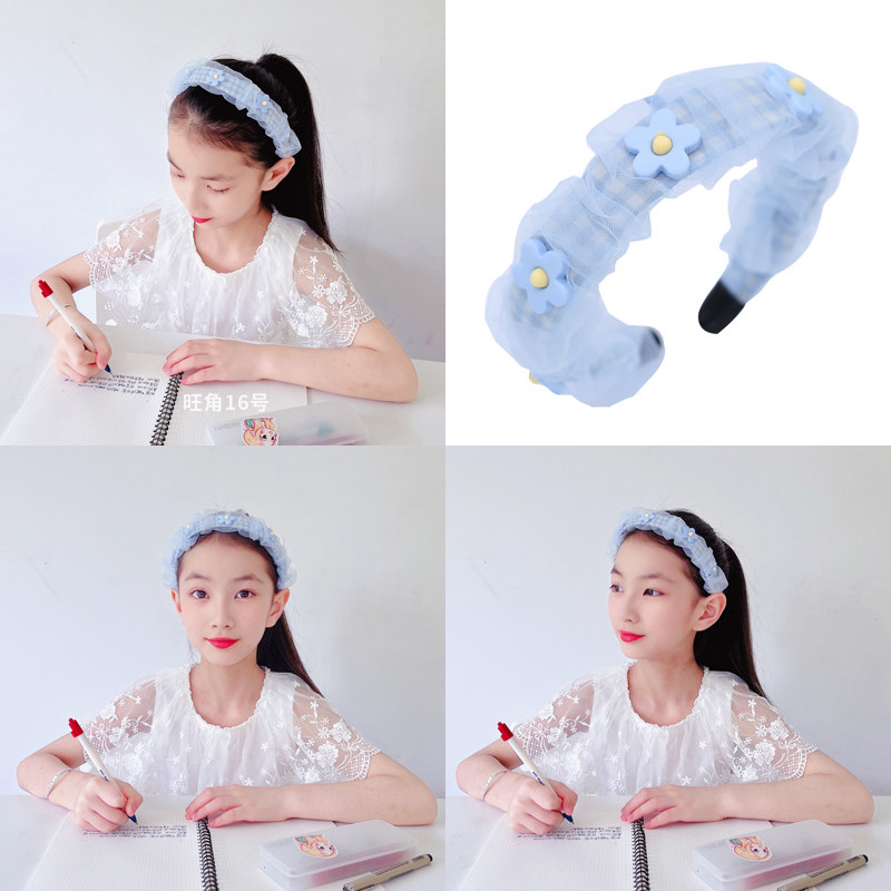 2021 Net Red New Children's Head Clamp Girl Flower Pressure Clamp Broken Hair Head Pass Head Wash the face
