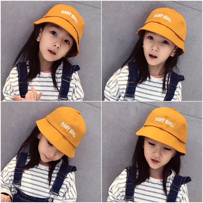 Spring new children's fisherman's hat day family spring autumn male and female child sunscreen sunscreen sun pelvic hat baby yellow hat baby 