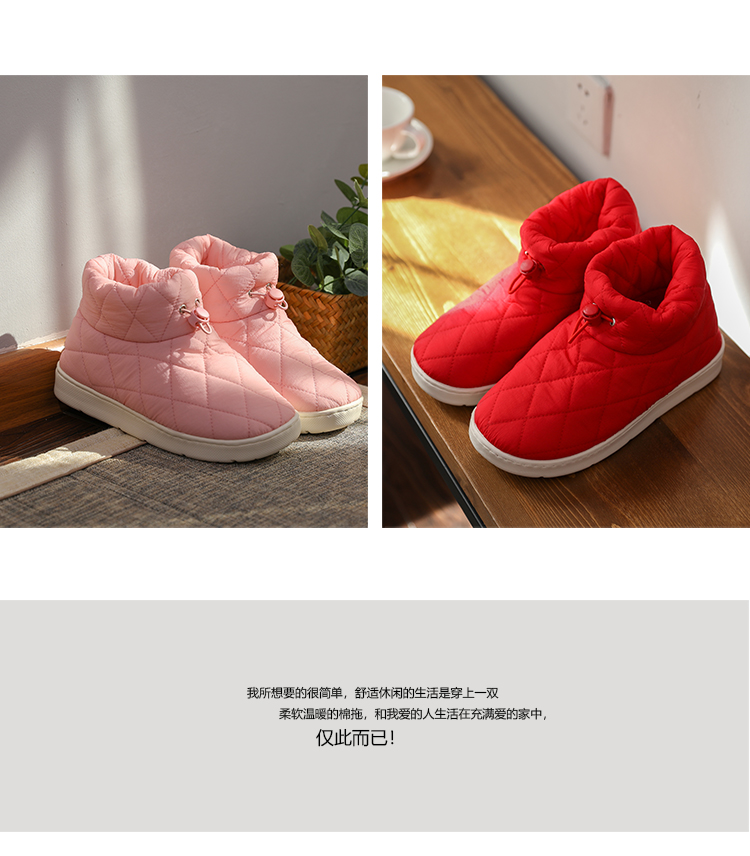 Dép cotton nữ túi có đáy dày đôi trong nhà mùa đông ấm áp không trơn trượt xuống nhà giày cotton nam dép vệ sinh