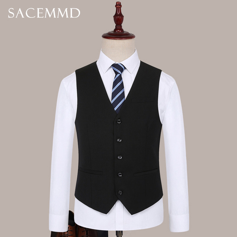 Men's suit Professional vest vest Spring and Autumn best man suit Brother suit Groom wedding suit horse clip