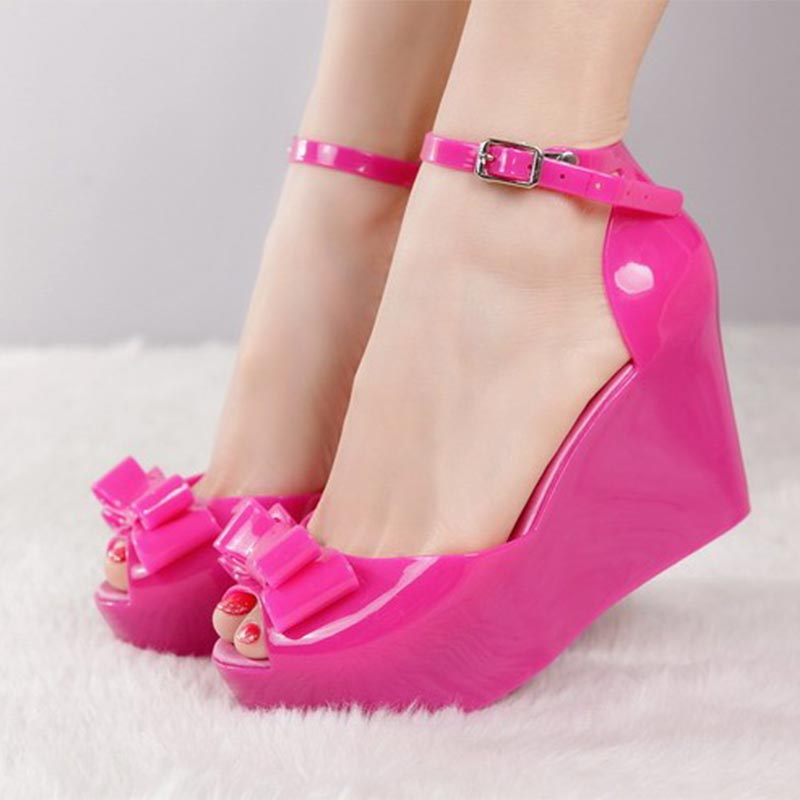 pink jelly shoes womens