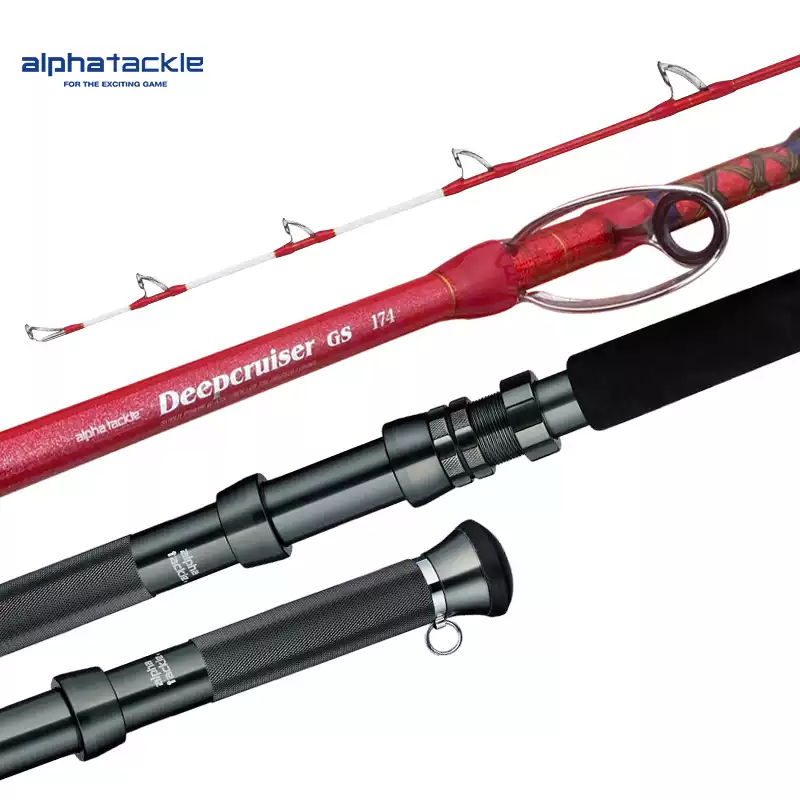 阿爾法ALPHA TACKLE海釣竿CRUISER GS玻纖實心船釣放流沉底大物