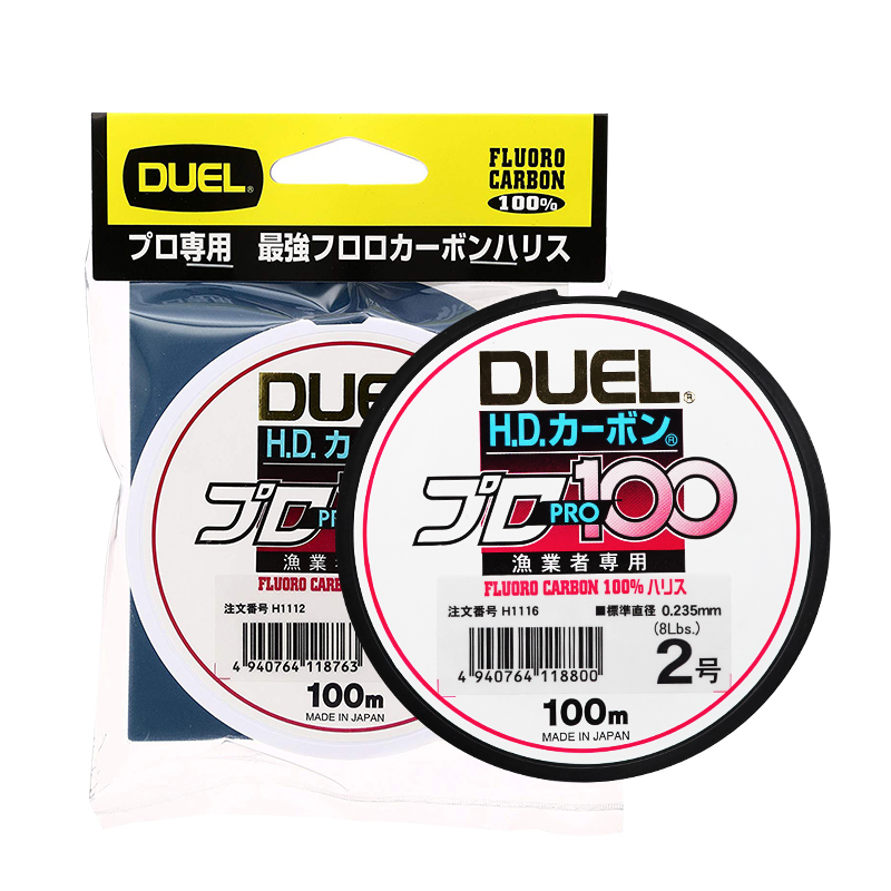 日本製 DUEL プロ漁師用 カーボンライン 純カーボン フッ素 サブメインライン サブリードライン 淡水 海釣りライン