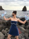 Zhong Chuxi's Same Style Swimsuit for Women, High-End 2025, Covers the Body, Stunning One-Piece, Pure and Alluring, Suitable for Seaside Vacations, Water Parks, and Hot Springs