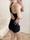 Women's high-end 2025 new swimsuit for swimming pools, special for hot spring racing, adult one-piece, slightly fat, covering the flesh for small people