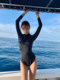 Women's swimsuit for fat girls to cover their flesh 2023 new hot spring internet celebrity style one-piece triangle racing conservative long sleeves