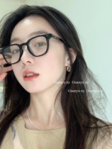 About in the same black frame glasses female color antique square anti blue-ray round face glasses frame male
