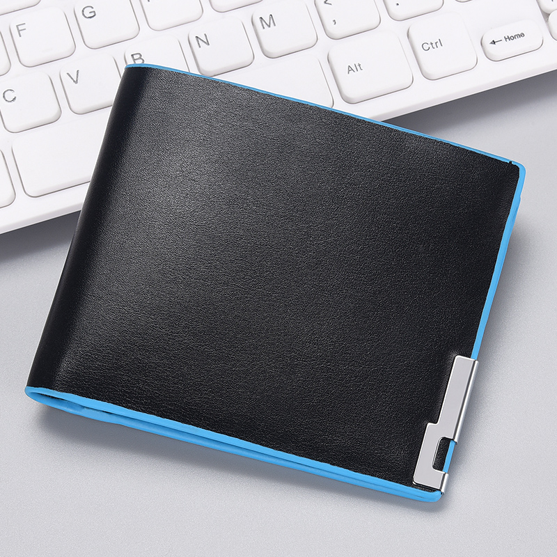 Wallet Male Short-style Korean version Youth High School students 2022 new Chaump Money clip minimalist Super Slim Leather Wallet