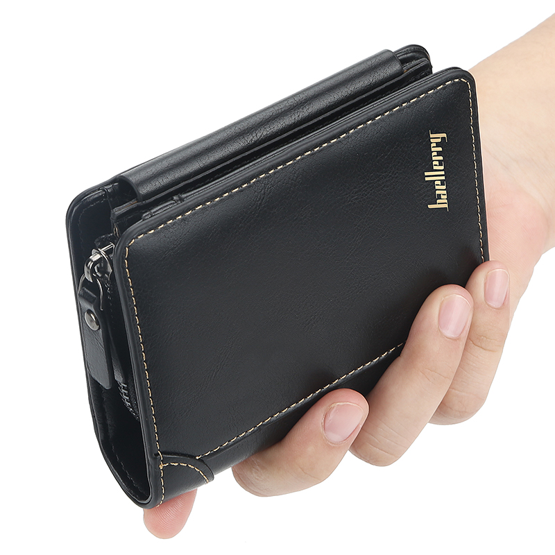 New men's wallet short multi-function zipper driver's license wallet men's vertical youth student wallet card bag tide