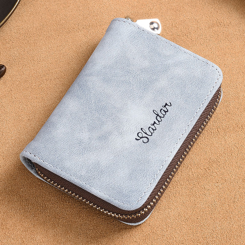 Card bag male multi-position anti-degaussing large capacity document cutting sleeve pull chain organ card bag ultra-thin and small zero wallet