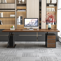  American country solid wood desk Simple loft industrial style boss desk Single manager desk Computer desk President desk