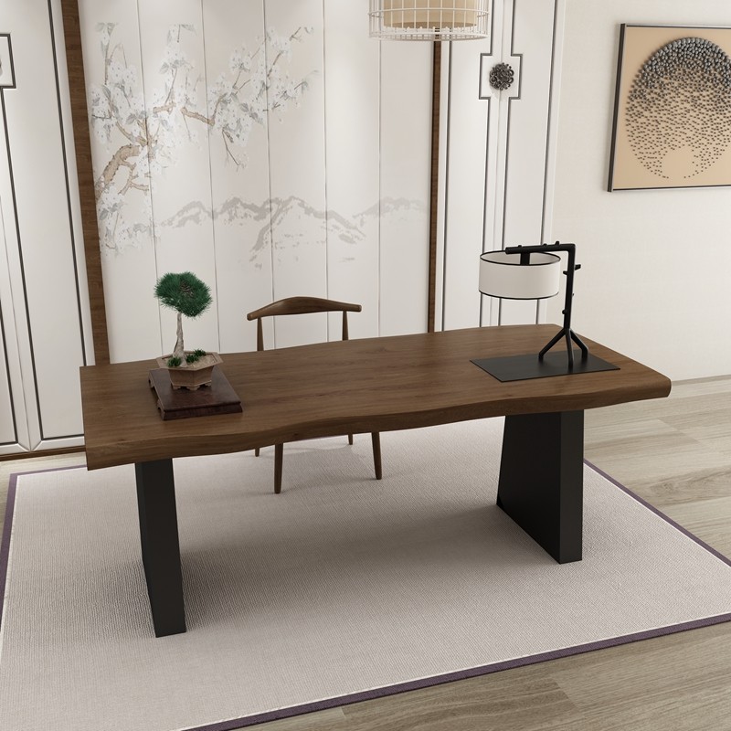 Iron Solid Wood Desk Desk Desk Desktop Desk Solid Wood Little Desk