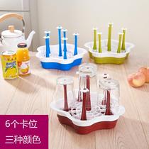 Creative Home Drain Rackl Plastic Water Cup Rack Storage and Organizing Cup Rack Kitchen Storage Rack Cup Drain Rack