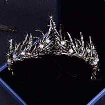 New bridal crown Baroque Korean semicircle crown Exquisite wedding tiara Princess birthday headband