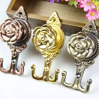 Curtain wall hook Wall hook Curtain hook Curtain accessories Rose plum crystal alloy phoenix tail metal decorative hook