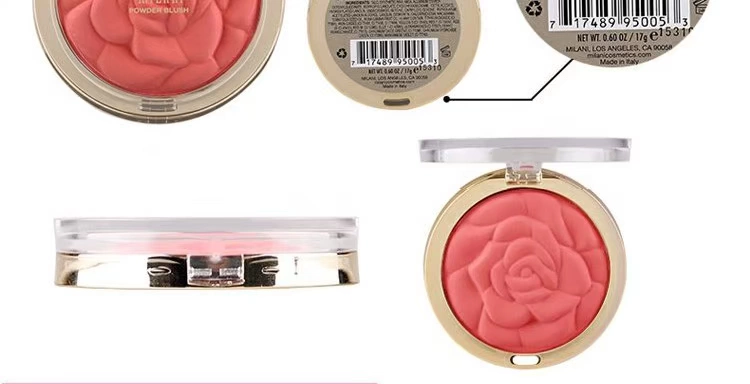 Milani dập nổi cánh hoa hồng phấn trang điểm nude chính hãng tự nhiên tan đỏ phấn rouge làm sáng da khả năng sửa chữa Hoa Kỳ - Blush / Cochineal