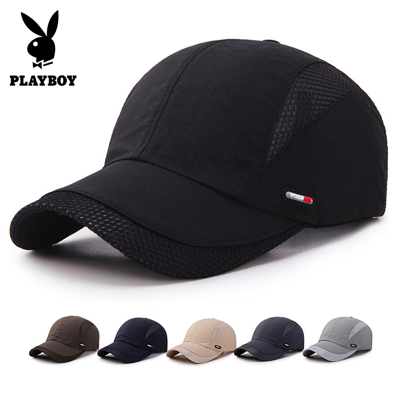 Playboy hat men's Korean version of the trendy all-match female peaked cap spring and autumn sun visor breathable fishing cap baseball cap