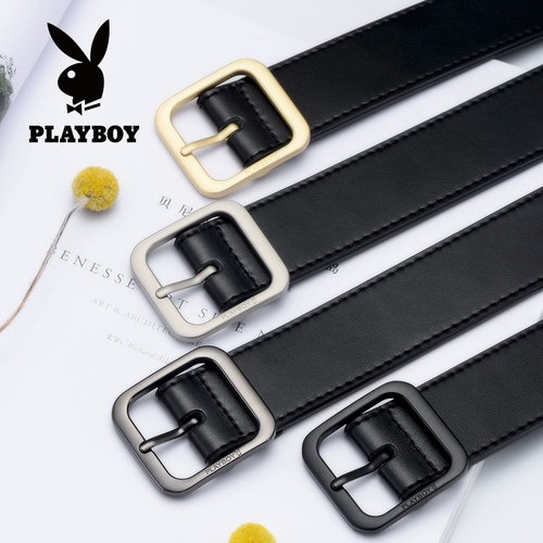 Playboy, ремень, джинсы, брендовые штаны, из натуральной кожи, простой и элегантный дизайн