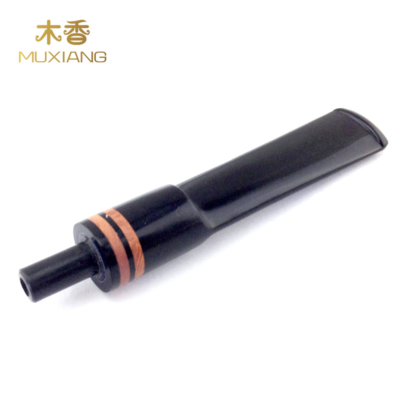 Muxiang straight handle saddle double ring cigarette holder 3mm-7 2 tenon (core additional) DIY pipe cigarette holder
