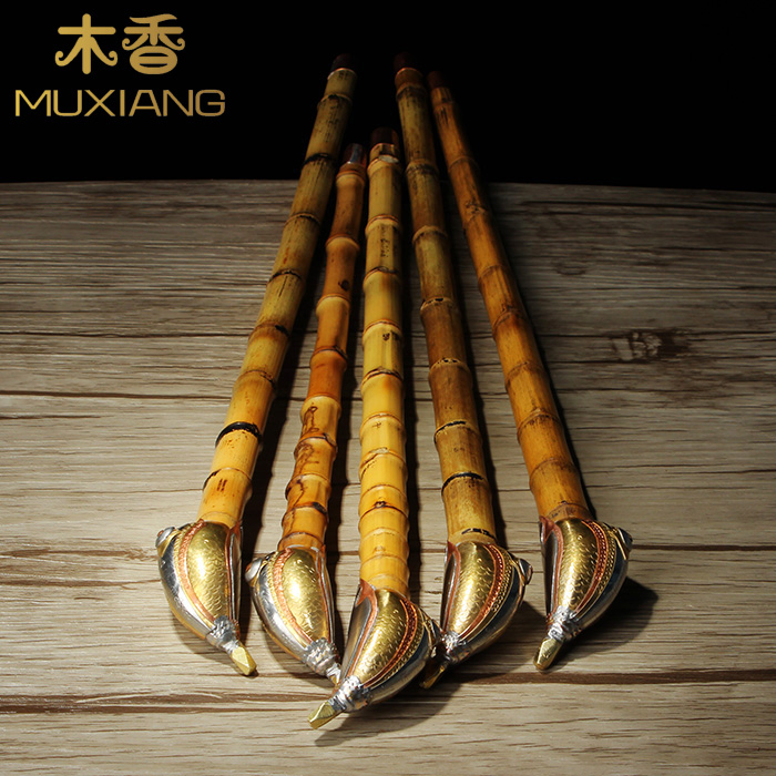 Elecampane Bamboo Festival Fighting to the Tobacco Cylinder Old dry Smoke Fighting River Mountain Dry Smoke Retro Crafts Artisanal North Korea Smoke Drum Dry Tobacco