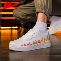 Hui joint name Cherry Blossom White shoes mens shoes explosion graffiti hand-painted flame shoes ins trendy shoes couple casual shoes