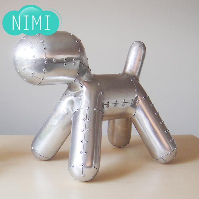 Pony chair aluminum leather creative puppy stool puppy chair children's room decoration chair children's chair cartoon chair