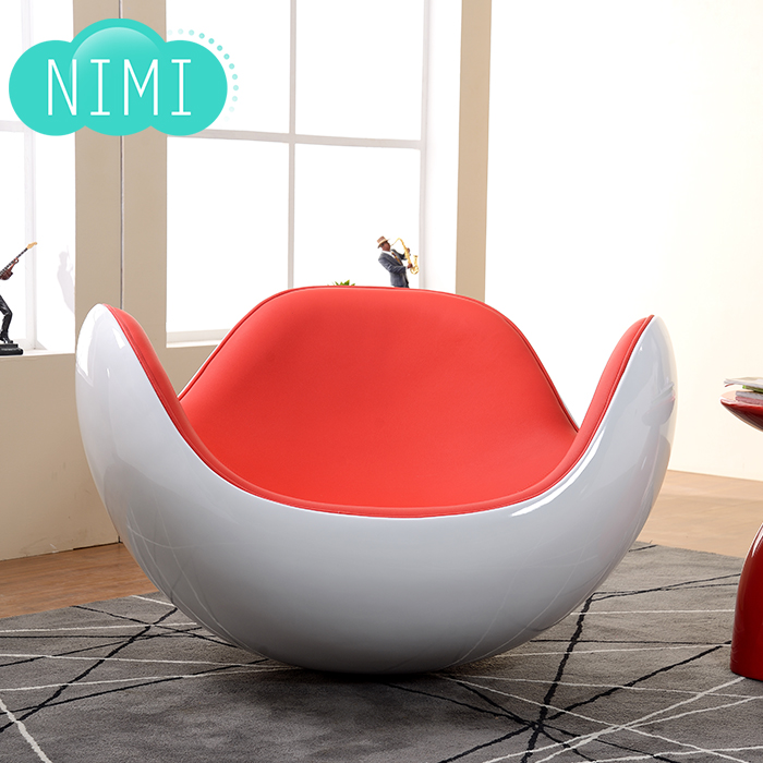 Tumbler chair rocking chair eggshell chair creative special-shaped net red afternoon leisure reclining chair lazy fiberglass sofa chair