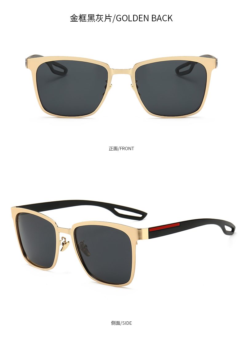 Gold Frame And Black Grey ChipEurope and America foreign trade original single male high definition Sunglasses European station fashion drive a car Internet celebrity Sunglasses Sun glasses   men