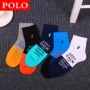 Polo nam vớ nam ống mùa đông dày vớ nam mùa thu vớ cotton màu xu hướng cá tính thể thao chạy vớ - Vớ nam tất nam cổ ngắn