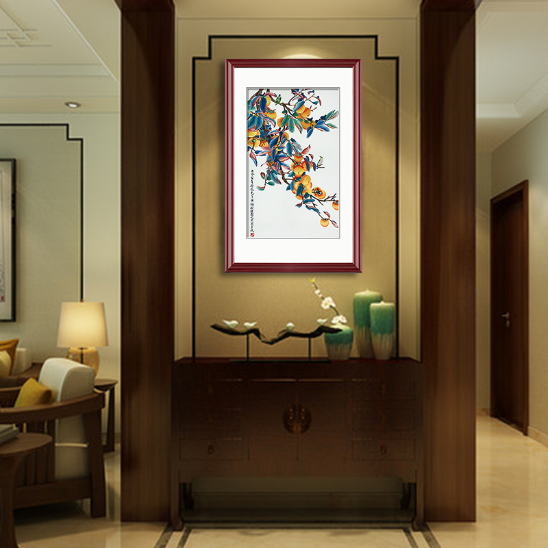 Jin Wu needle 4 silk Su embroidery finished hanging painting pure hand embroidery painting Chinese style living room porch decoration painting everything is good