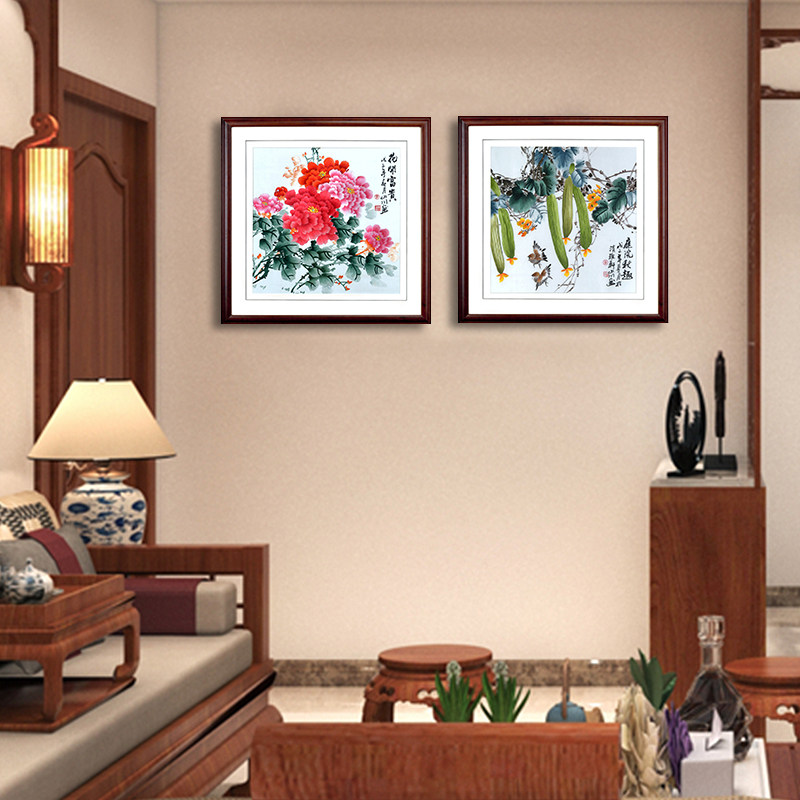 Jin Wu Needle Suzhou Embroidery Painting Handmade Su Embroidery Finished Hanging Painting Living Room Entrance Decorative Painting Everything Wishes in Chinese Style