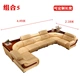 Sofa da Kaishun Ting Xuan lớp da phòng khách góc lớn căn hộ kết hợp đơn giản hiện đại sofa da hình chữ U - Ghế sô pha