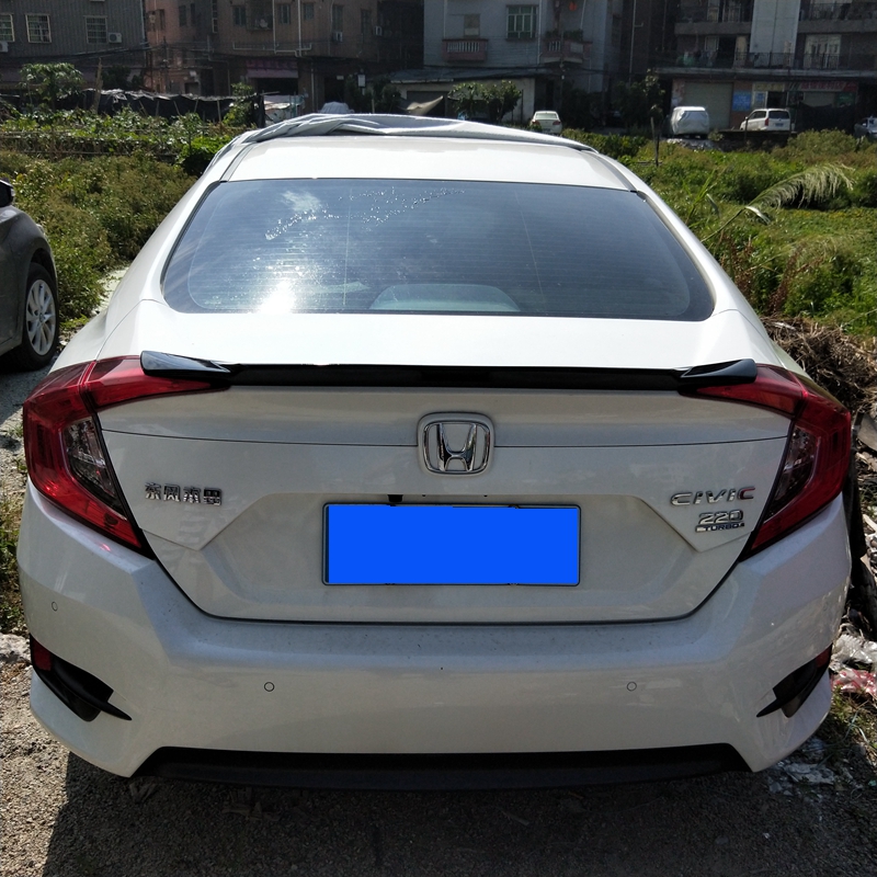 Đuôi xe Honda mười thế hệ sửa đổi đuôi 16-17 Đuôi xe yofer mới của Civic mà không đục lỗ bằng sợi carbon đuôi gió honda civic