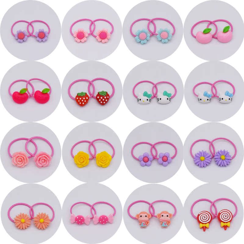Phụ kiện tóc trẻ em headband không quấn quanh dây cao su Hoa hình dáng dễ thương không làm tổn thương tóc vòng bé gái mũ nón kẹp tóc hàn quốc hot trend