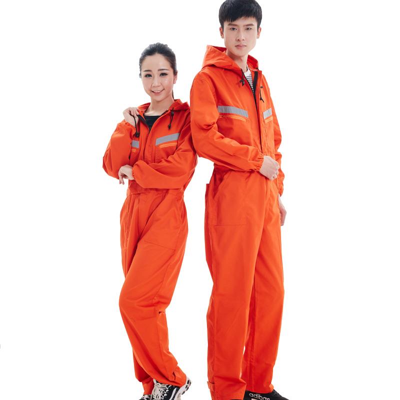 Mùa hè dài tay áo chống bụi jumpsuit quần áo bảo hộ phù hợp với nam giới thở nhẹ mỏng để công tác chống nắng bảo vệ làm việc cam xây dựng trang web