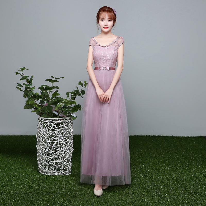 2019 nhỏ váy cuối Zhuang học sinh trung học phù dâu váy điệp khúc Hàn Quốc phiên bản của các máy chủ văn học lễ trưởng thành váy