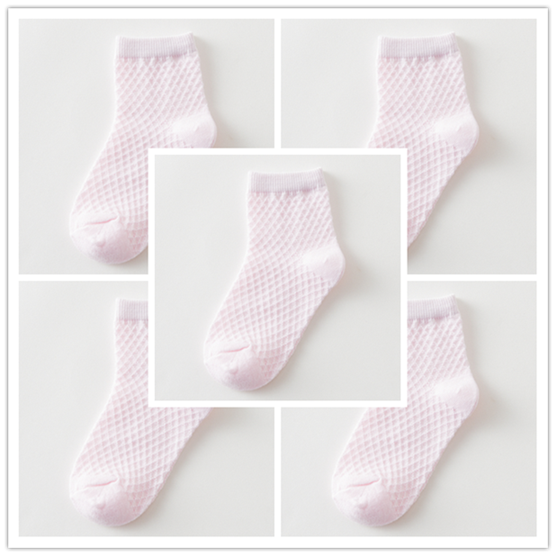 2019 cô gái Socks Xuân Sandwich bông mỏng Lưới mùa xuân trẻ em mùa hè mỏng Mens Socks ngắn thể thao mỏng.