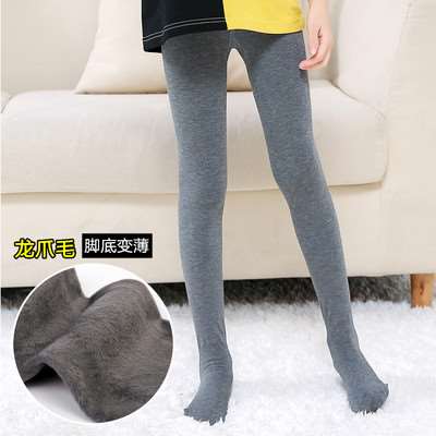 Fat cô gái cộng với nhung xà cạp cộng chất béo để tăng độ đàn hồi thậm chí pantyhose trắng siêu dày vớ tập thể dục kéo dày.