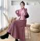 French knitted plus size women's age-reducing bottoming long skirt 2022 new style inner sweater dress dress autumn and winter