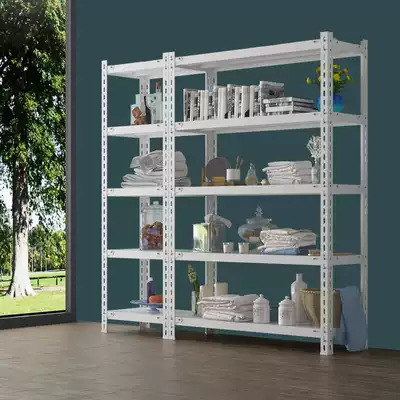 Warehouse small shelf shelf multi-storey angle steel storage balcony floor-to-floor storage basement household storage iron rack
