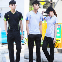 2019 short table tennis suit men and women couples quick dry breathable tennis badminton tracksuit trousers top