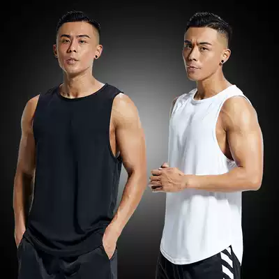 Sports vest men's running training basketball fitness clothes quick-drying top Sweat-absorbing breathable loose waistcoat sleeveless T-shirt