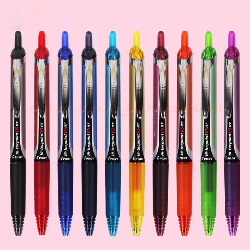 Japanese PILOT BXRT-V5RT Press gel pen Water-based pen Black pen for students writing test 0 5