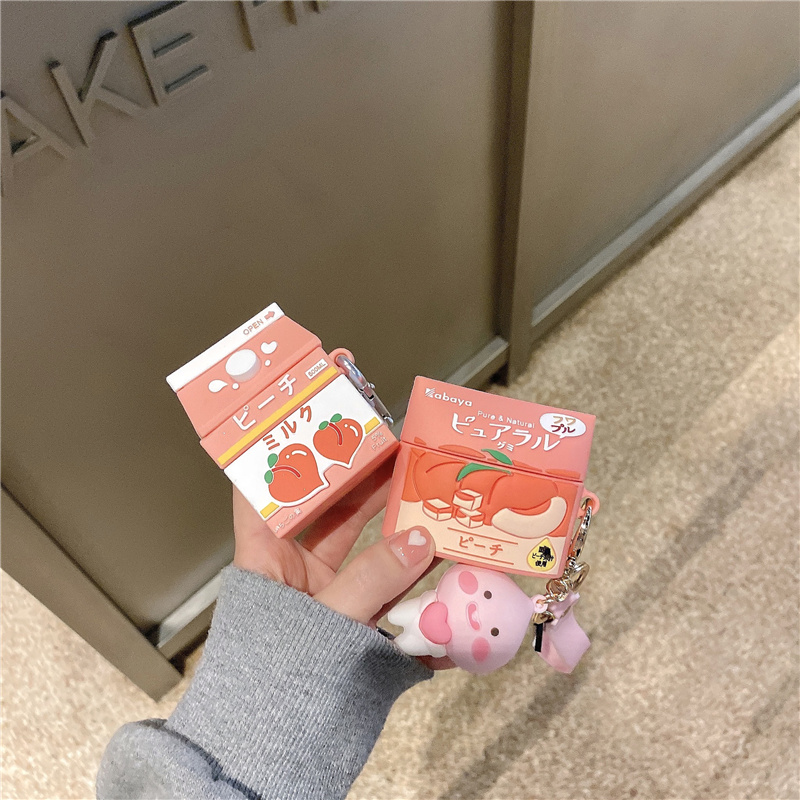Cute peach is suitable for airpodspro protective shell silicone ins wind airpods soft sleeve airpod apple airpords bluetooth headset 12233 generation