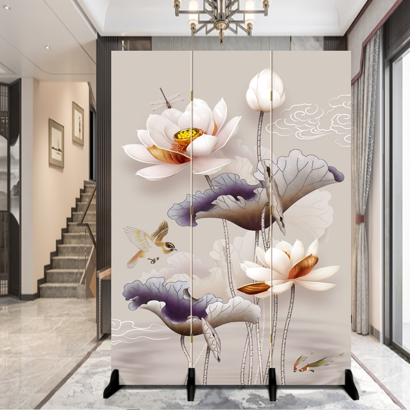 Chinese folding screen partition into the family living room Folding Mobile Home Sheltering Brief modern Decorative Cloth double sided folding screen